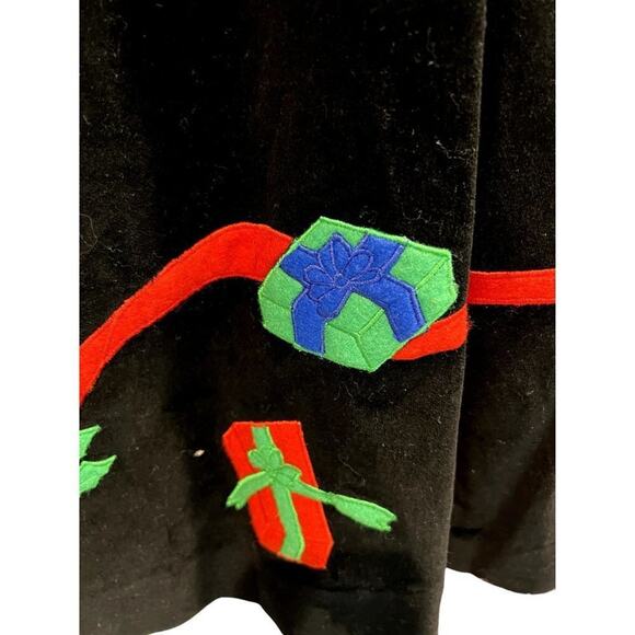 VTG The Eagle's Eye Skirt Women Large Maxi A-Line Christmas Velvet 80s 90s Y2K - Picture 6 of 10